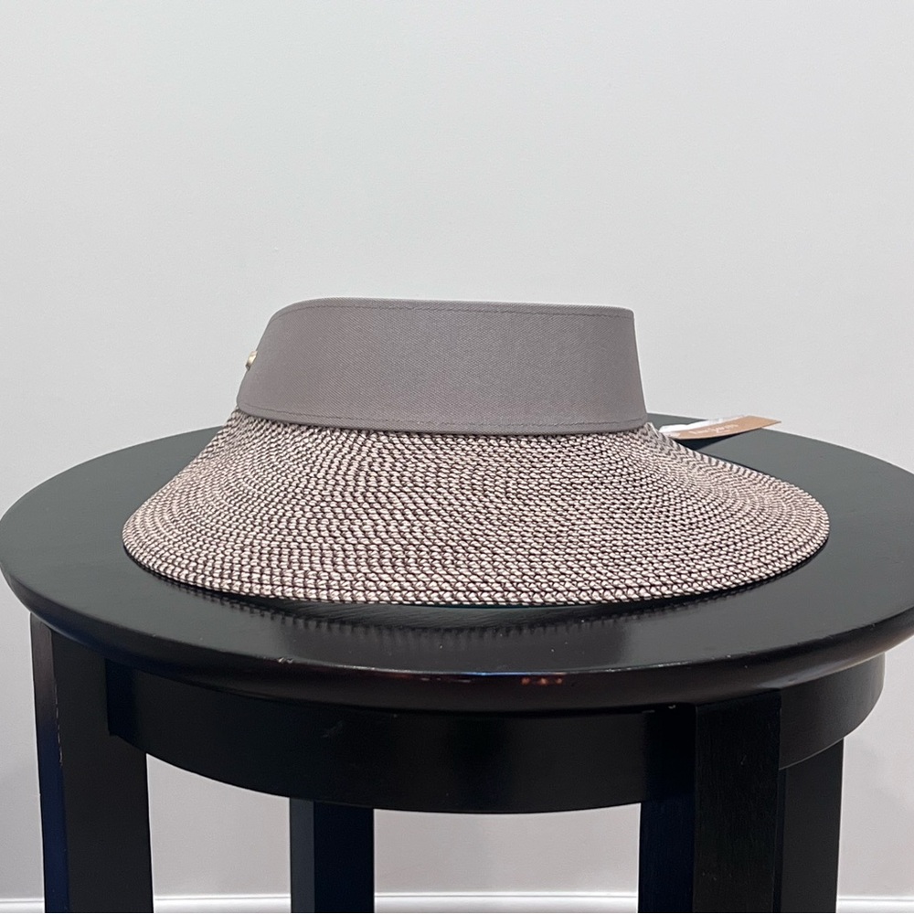 Eric Javits Taupe Woven Sun Visor